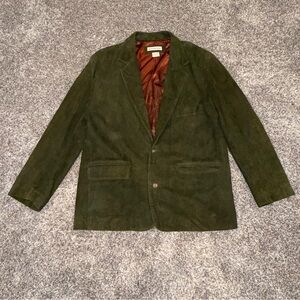 Banana Republic Women’s Med Green 100% Suede Leather Lined Jacket Western Blazer